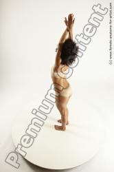 Underwear Woman Black Standing poses - ALL Athletic dreadlocks black Standing poses - simple Multi angle poses Academic